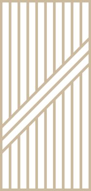 Claustra bois 3 diagonales et 11 lames droites en chêne Modèle SHIGATSU