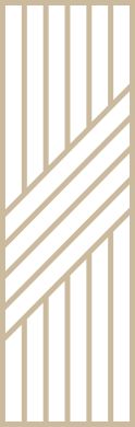 Claustra bois 5 diagonales et 7 lames droites en chêne Modèle SHIGATSU
