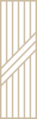 Claustra bois 3 diagonales et 7 lames droites en chêne Modèle SHIGATSU